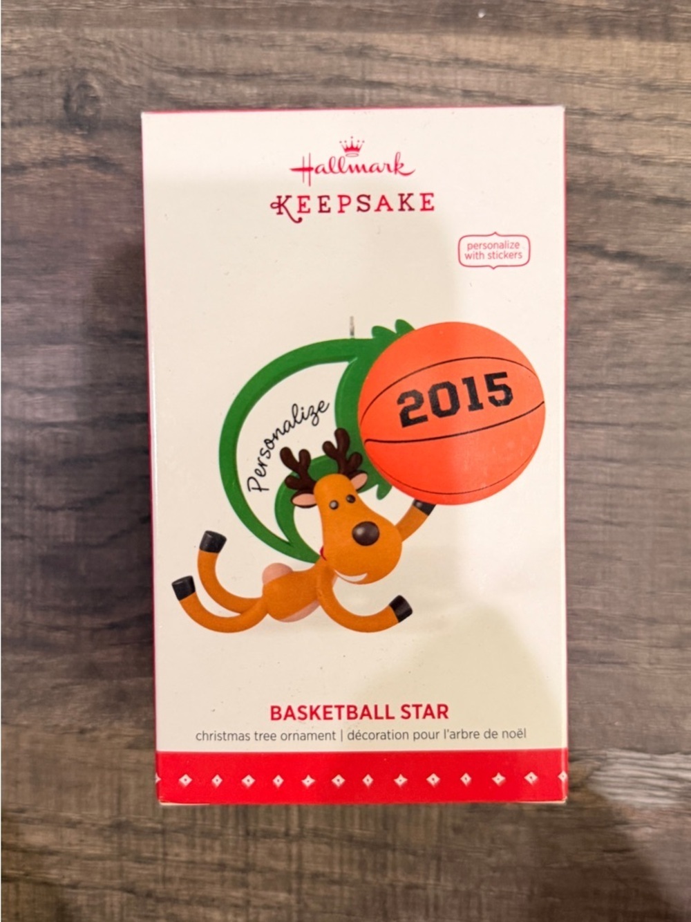 NEW IN BOX Hallmark Keepsake Basketball Star Kids Ornament - Orange